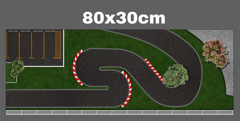  Diorama mô phỏng mặt đường - bãi đỗ xe - pit race in PP cán mờ chống nước bụi bẩn kích cỡ 80x30cm tỉ lệ 1:64 Autono1 DR603 