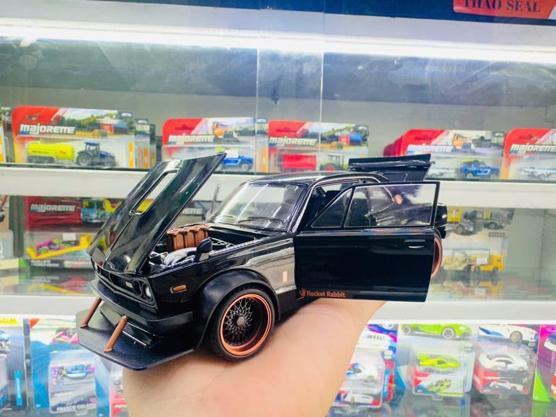  Xe ô tô mô hình bằng hợp kim và nhựa Niss Skyline GT-R V8 Drift tỉ lệ 1:24 Alloy Model VB24496 OT24160 