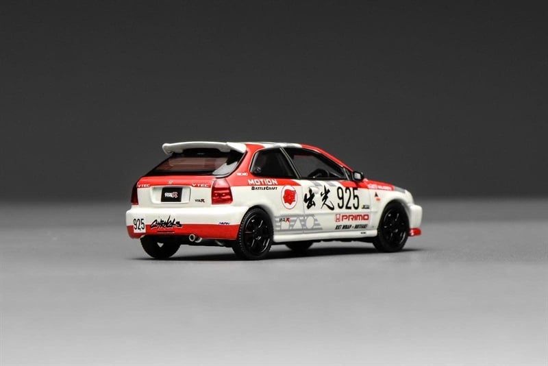  Mô hình xe Honda Civic TYPE R (EK9) Idemitsu Motion Red tỉ lệ 1:64 Motorhellix M65040 