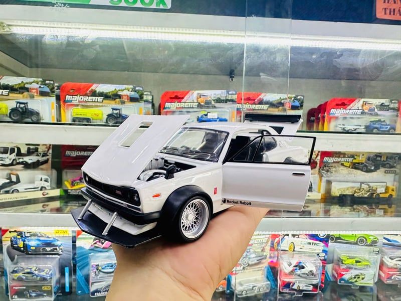  Xe ô tô mô hình bằng hợp kim và nhựa Niss Skyline GT-R V8 Drift tỉ lệ 1:24 Alloy Model VB24496 OT24160 