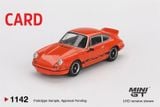  Mô hình xe Porsche 911 Carrera RS 2.7 Tangerine with Black Livery bản card tỉ lệ 1:64 MiniGT MGT01142 HAVE CHASE 