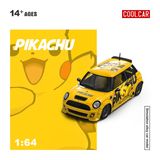 Mô hình xe Mini Cooper Pikachu Coating tỉ lệ 1:64 Cool Car CC643648 