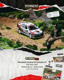  Mô hình xe Mitsubishi Carisma GT Evolution IV (RAC Rally 1997) box tỉ lệ 1:64 Tarmac Works T64G-076-97RAC02 