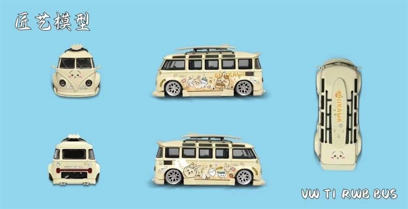  Mô hình xe VW T1 Kombi van, wide body concept version tỉ lệ 1:64 MJ Model OT64611 