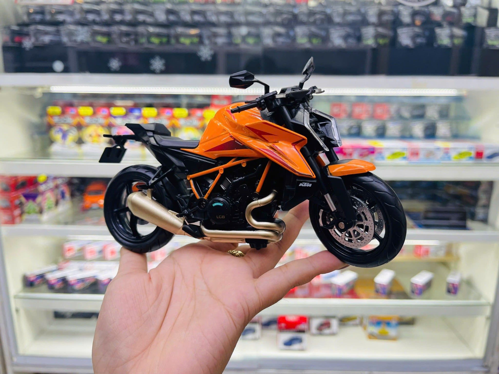  Mô hình xe mô tô KTM Duke RC1390 có âm thanh đèn tỉ lệ 1:12 Alloy model 644108 MT12024 
