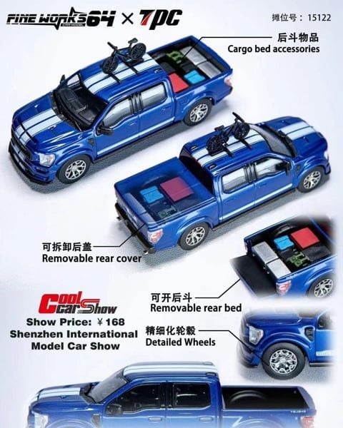  Mô hình xe Ford Shelby F-150 Pickup Shenzhen Jiuzhou Expo Exclusive Edition tỉ lệ 1:64 Fine Works64 X TPC 