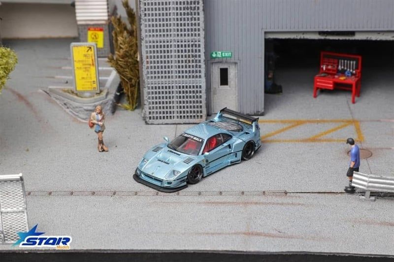 Mô hình xe Ferrari F40 LBWK LB work WildBody Ice Blue tỉ lệ 1:64 Star model OT64515 