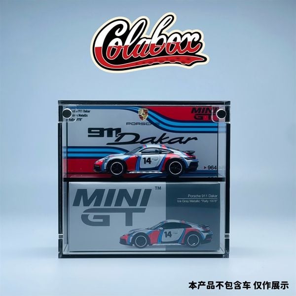  Hộp trưng bày mica cho xe Porsche 911 Dakar Ice Grey Metallic 