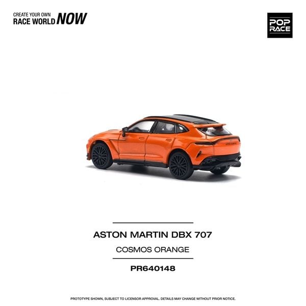  Mô hình xe Aston Martin DBX 707 cosmos orange tỉ lệ 1:64 Poprace PR640148 