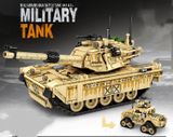  Mô hình lắp ghép xe tăng Military tank M1A2 chuyển đổi 2 dạng 801 mảnh LY23 LG051 