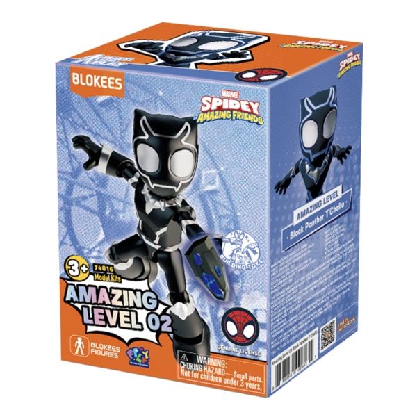  Mô hình lắp ráp Blokees Model Kits - Spidey and His Amazing Friends 74816 - Spidey AL02 Black Panther-T'Challa 