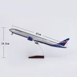 Mô hình máy bay Russia Aeroflot Boeing B777 có bánh xe kích thước 47cm no led MB47110 