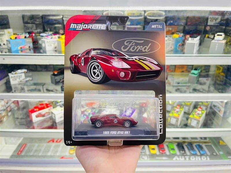  Mô hình xe 1965 Ford GT40 MK1 Racing no.25 Red premium tỉ lệ 1:64 Majorette 8505001008 