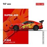  Mô hình xe ô tô Toyota Supra A90 custom Lightning McQueen limited 500pcs tỉ lệ 1:64 Cool car CC647416 