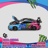  Mô hình xe Nissan GTR R35 LBWK Monster Energy Hooniban open hood tỉ lệ 1:64 Demon King DKA-059 