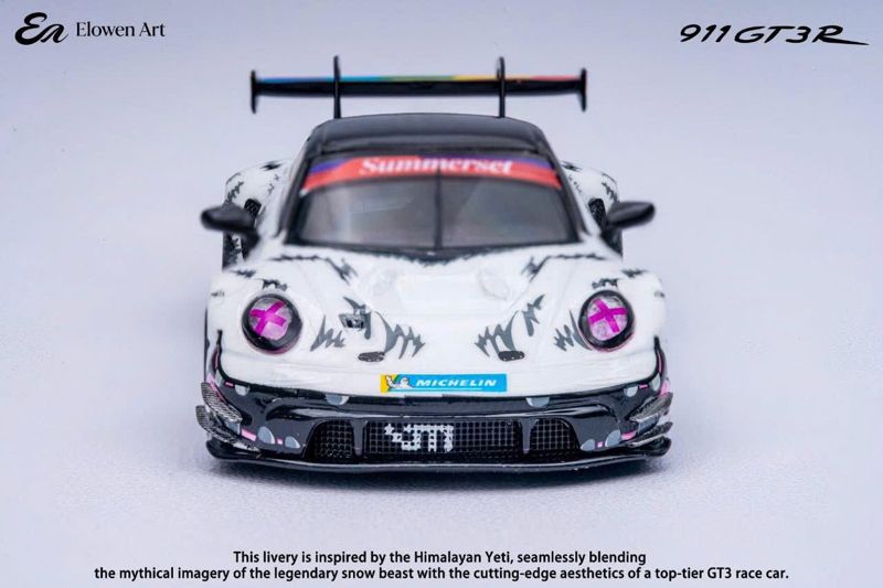  Mô hình xe Porsche 911 GT3 Himalayan Yeti Livery Limited 500 pcs tỉ lệ 1:64 Elowen Art OT64828 