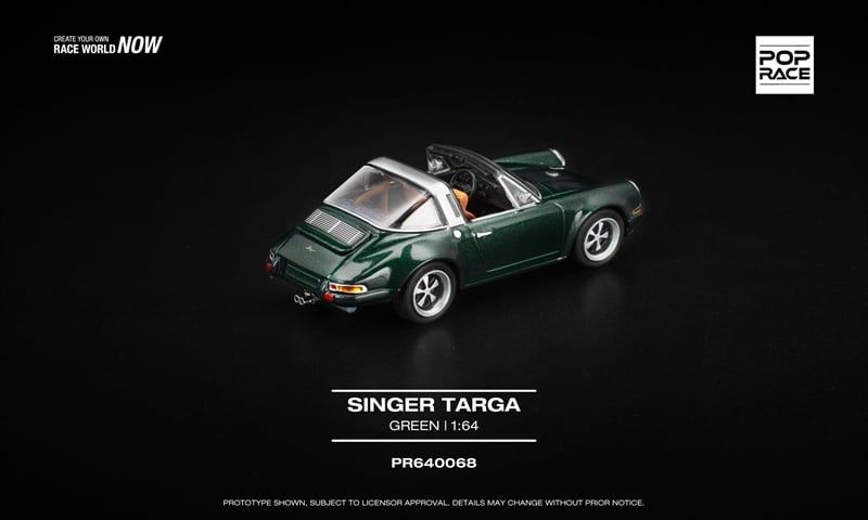  Mô hình xe Singer Targa Green tỉ lệ 1:64 Pop Race PR640068 