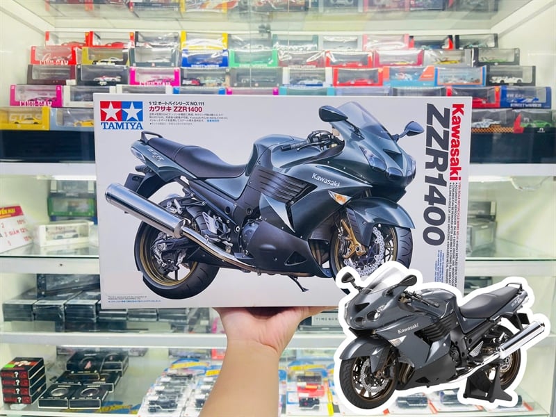  Mô hình Kit Mô Tô Kawasaki ZZR1400 1:12 Tamiya 14111 