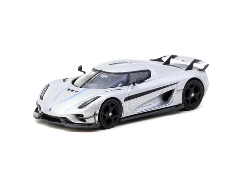  Mô hình xe Koenigsegg Regera Silver Metallic/Blue tỉ lệ 1:64 Tarmac Works T64G-TL017-SL 