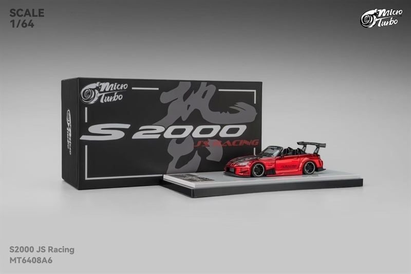  Mô hình xe S2000 JS Racing MT6408A6 Transparent Red tỉ lệ 1:64 Micro Turbo MT6408A6 