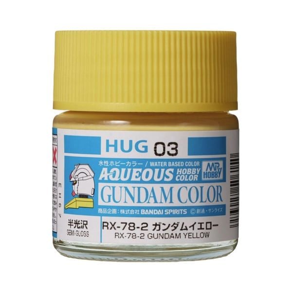  Aqueous HUG03 yellow sơn mô hình màu vàng dòng RX-78-2 Gundam 10ml Mr.Hobby HUG03 