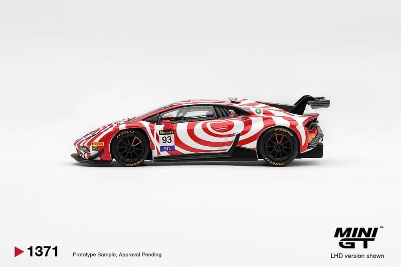  Mô hình xe Lamborghini Huracan GT3 EVO2 #93 Wall Racing 2025 Bathurst 12 hrs tỉ lệ 1:64 MiniGT bản Card MGT01371 