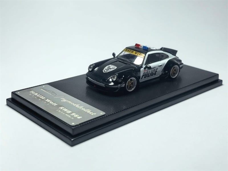  Mô hình xe RWB 964 Duck Wing Police Livery tỉ lệ 1:64 Model Collect OT64774 