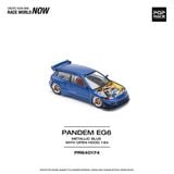 Mô hình xe Pandem EG6 Metallic Blue with Open Hood tỉ lệ 1:64 Poprace PR640174 