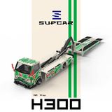  Mô hình xe tải thớt H300 Flatbed transport Graffiti rexy green tỉ lệ 1:64 Supcar SC647250 