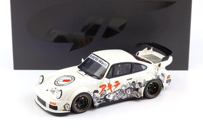  Mô hình xe Porsche 911 RWB Rauh-Welt Akira 2024 Glacier white tỉ lệ 1:18 GT Spirit GT508 