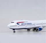  Mô hình máy bay British Airways Boeing B747 có bánh xe kích thước 47cm no led MB47107 