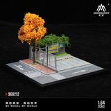  Hộp trưng bày mô phỏng bãi đỗ xe đường phố hộp mica có đèn kích thước 22x19.5x15.5cm tỉ lệ 1:64 More Art MO960212 