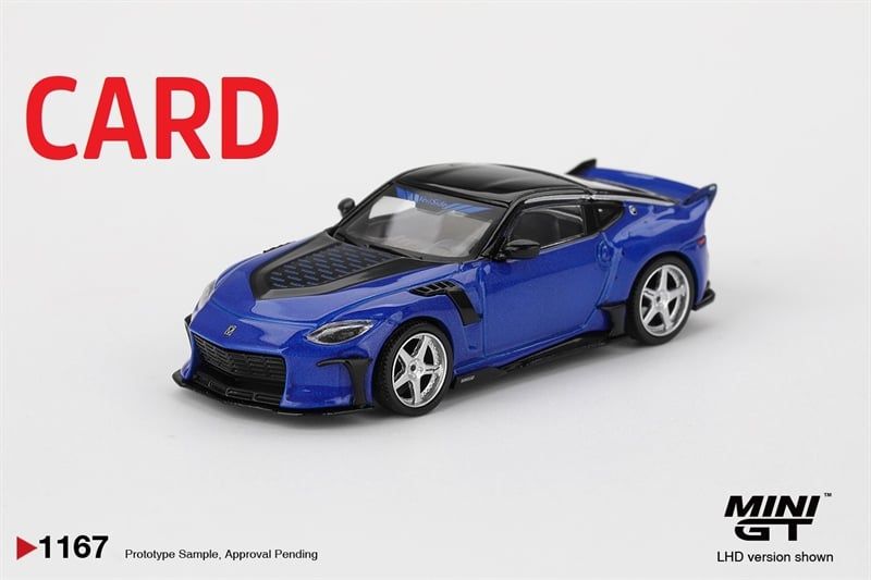  Mô hình xe Nissan Z VeilSide FFZ400 Seiran Blue card tỉ lệ 1:64 MiniGT MGT01167 HAVE CHASE CAR 