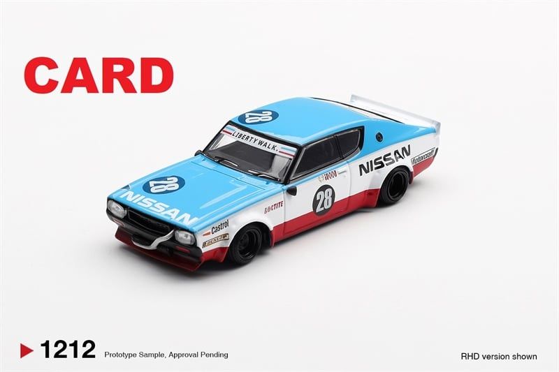  Mô hình xe Nissan Skyline Kenmeri Liberty Walk Nissan Racing '75 concept bản card tỉ lệ 1:64 MiniGT MGT01212 