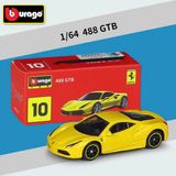  Mô hình xe Ferrari 488 GTB Yellow tỉ lệ 1:64 Bburago 18-56115 OT64835H 