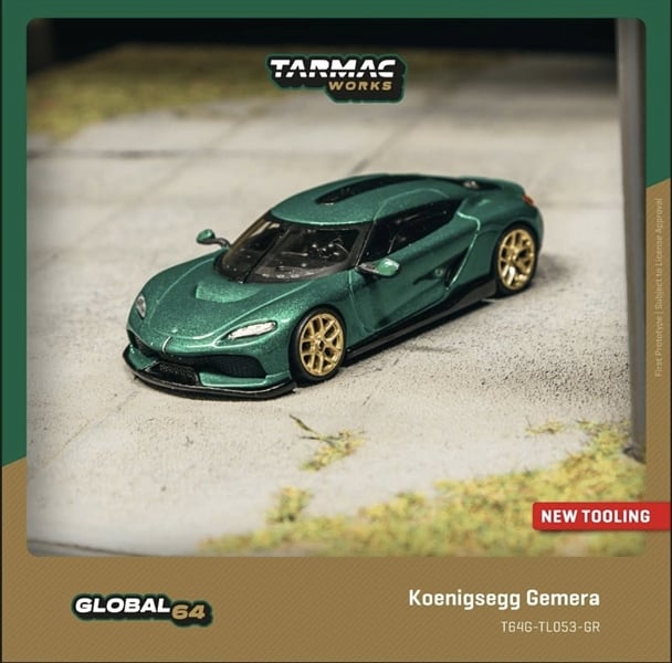  Mô hình xe Koenigsegg Gemera Green tỉ lệ 1:64 Tarmac Works T64G-TL053-GR 