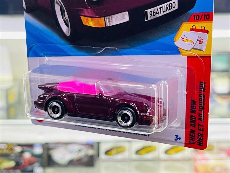  Mô hình xe Porsche 911 Turbo Cabriolet Hotwheels kim loại có bản quyền chính hãng tỉ lệ 1:64 C4982-PO 