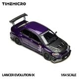  Mô hình xe Mitsubishi Evo Lancer Evolution IX Metallic Purple tỉ lệ 1:64 Time micro TM800214 