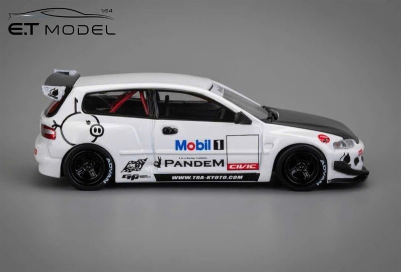  Mô hình xe Civic EG6, Pandem Rocket Bunny Modified tỉ lệ 1:64 ET Model x Model Collect OT64680 