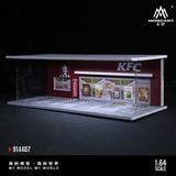  Hộp trưng bày mô phỏng cửa hàng KFC có đèn kích thước 30x13.3x10cm tỉ lệ 1:64 MoreArt MO914407 