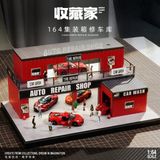  Hộp trưng bày mô phỏng FIRE TRUCK CONTAINER REPAIR GARAGE kích thước 29.5x19.7x11.8cm tỉ lệ 1:64 Shou Cang OT64827 
