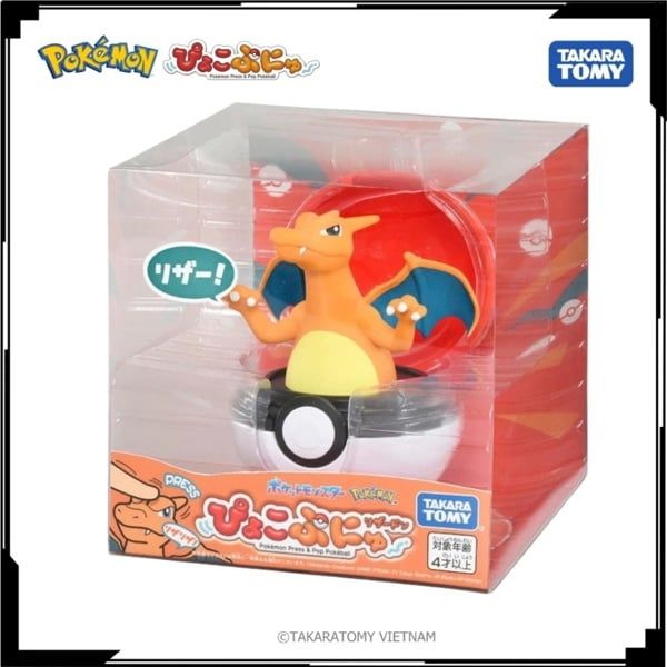 Mô hình nhân vật Pokemon Pyokopunyu Lizardon Takara Tomy 990314 