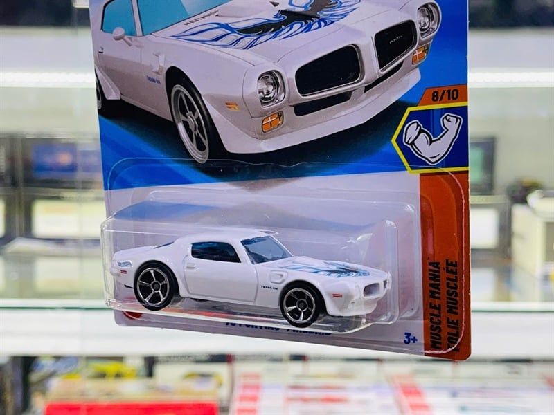  Mô hình xe 73 Pontiac Firebird #230 White Hotwheels kim loại có bản quyền chính hãng tỉ lệ 1:64 C4982-PT 