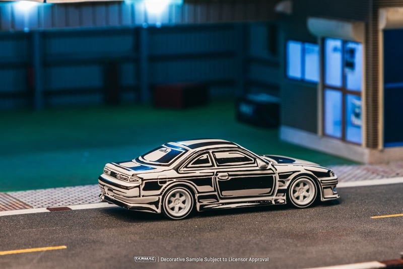  Mô hình xe Vertex Nissan Silvia (S14), Designed by Joshua Vides, Chrome tỉ lệ 1:64 Tarmac Works T64G-018-JV 