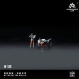  Set mô hình mô tô và figure nhân vật Yamaha R6 Joker tỉ lệ 1:64 More Art MO222188 