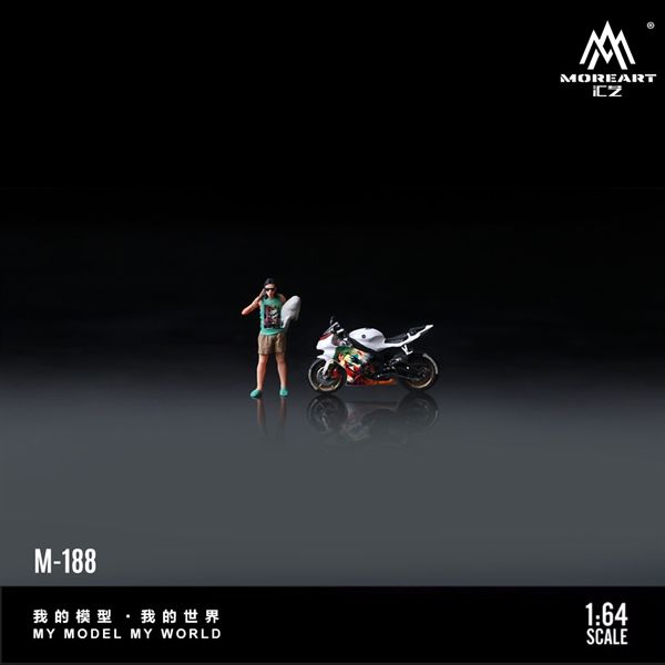  Set mô hình mô tô và figure nhân vật Yamaha R6 Joker tỉ lệ 1:64 More Art MO222188 