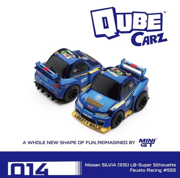  Mô hình xe Nissan SILVIA (S15) LB-Super Silhouette Fausto Racing #555 MiniGT Qube Carz QZ00503 