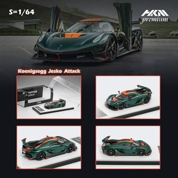  Mô hình xe ô tô Kenigsegg Jesko Attack Elite Series Limited to 999pcs bản thường tỉ lệ 1:64 HKM Premium OT64621 