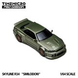  Mô hình xe Nissan R34 “Smilodon” Millennium Jade tỉ lệ 1:64 TimeMicro × PSC DESIGN TM648405 
