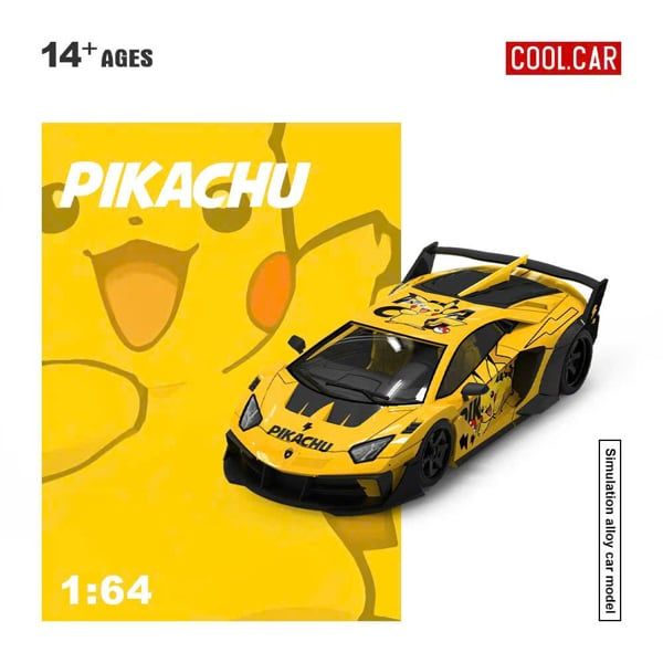  Mô hình xe Lamborghini GTEVO Pikachu Painted Die-Cast Car Model tỉ lệ 1:64 Cool car CC643833 